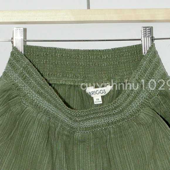 NWT Briggs Ladies' Linen Blend Shorts in green - Picture 7 of 7